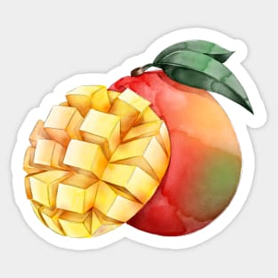Mango Fruit Watercolor Sticker